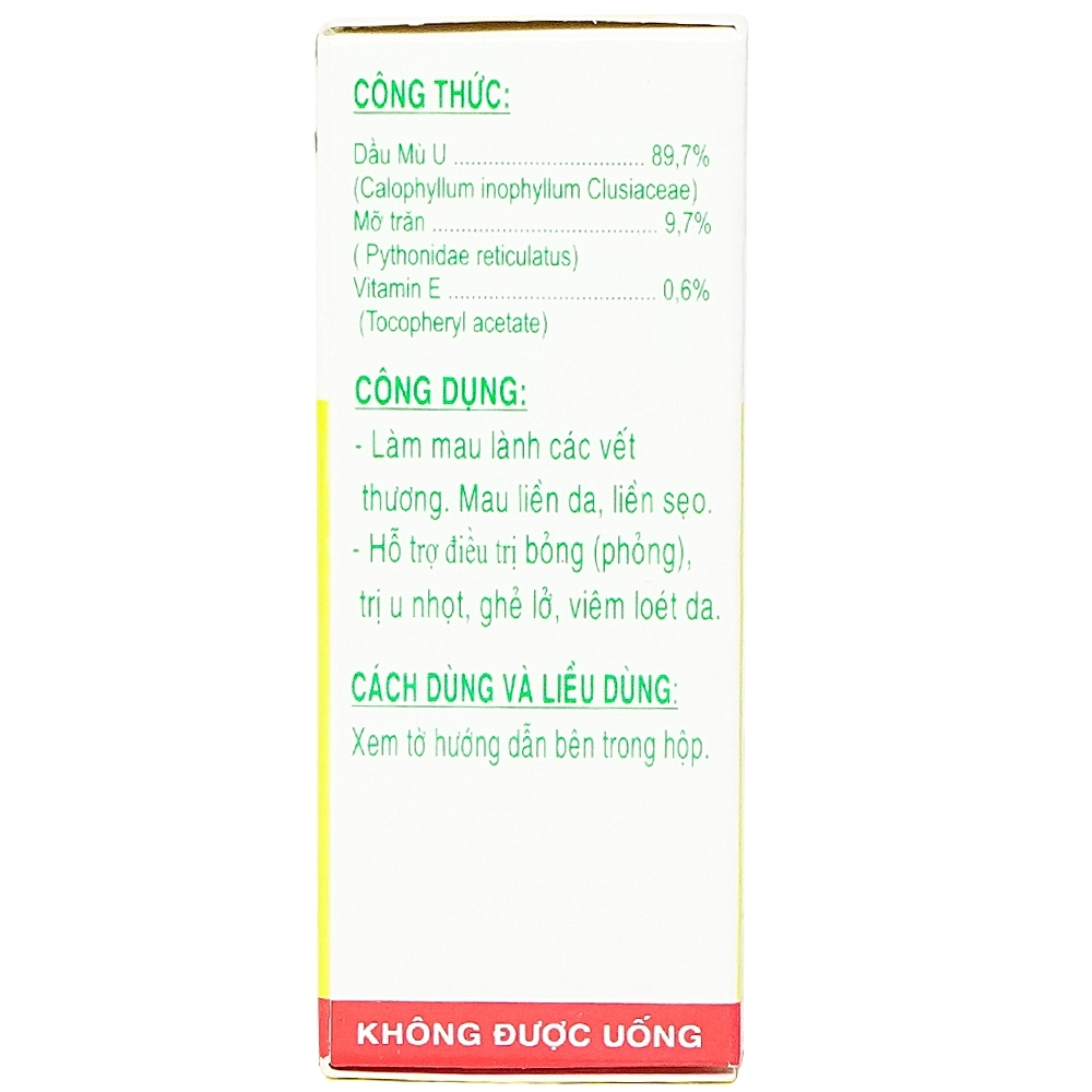 Hình ảnh Dầu Mù U Quang Minh làm mềm và mượt da, mờ vết sẹo (15ml)