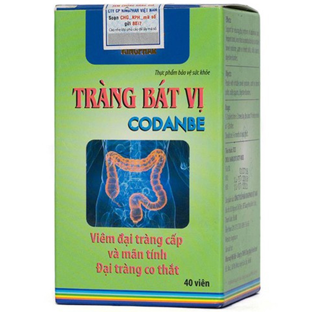 Hình ảnh Viên uống Tràng Bát Vị Codanbe Kingphar dùng cho người bị đại tràng co thắt, viêm đại tràng (40 viên)
