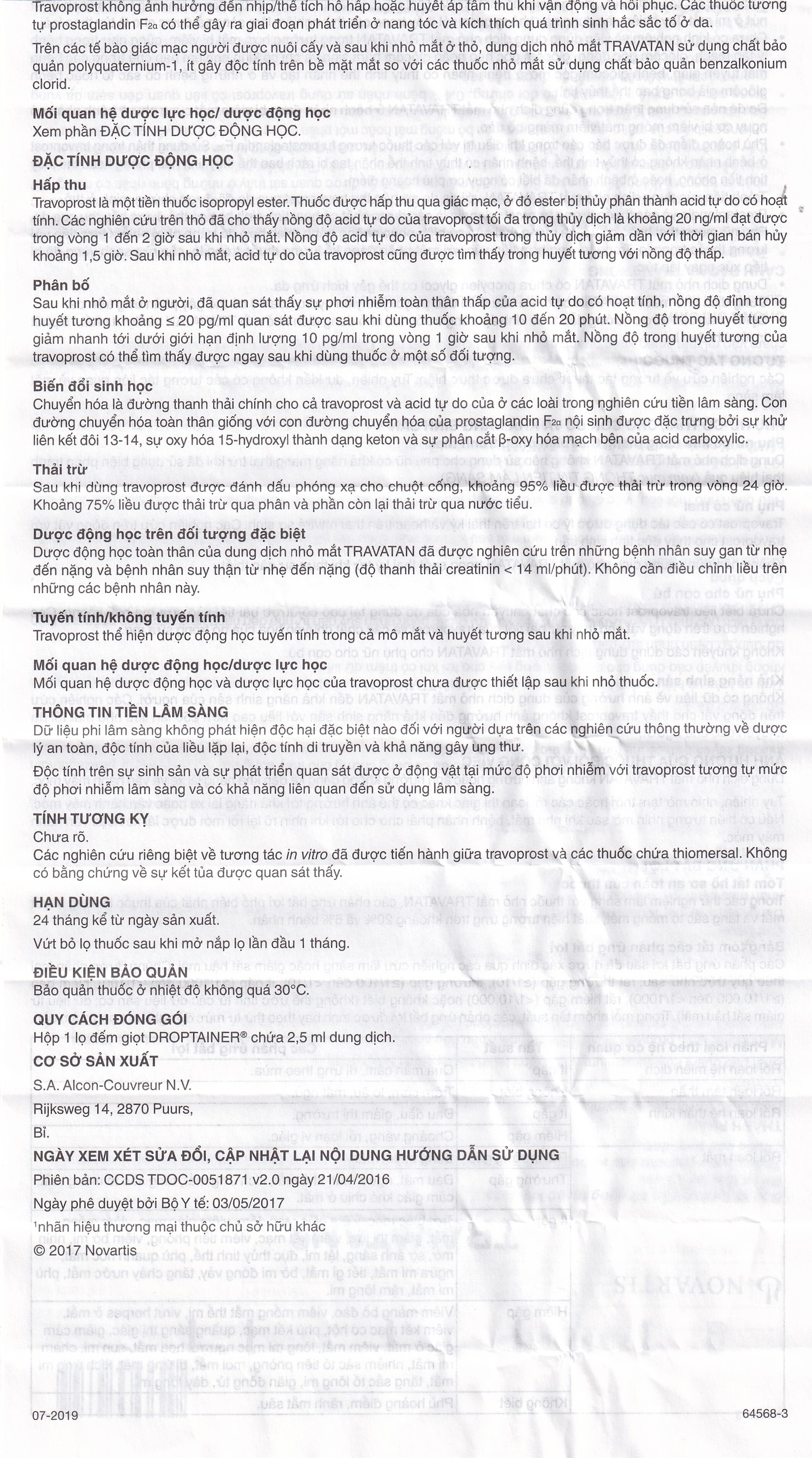 Hình ảnh Thuốc nhỏ mắt Travatan Novartis làm giãn nhãn áp (2,5ml)