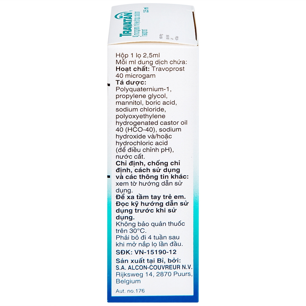 Hình ảnh Thuốc nhỏ mắt Travatan Novartis làm giãn nhãn áp (2,5ml)
