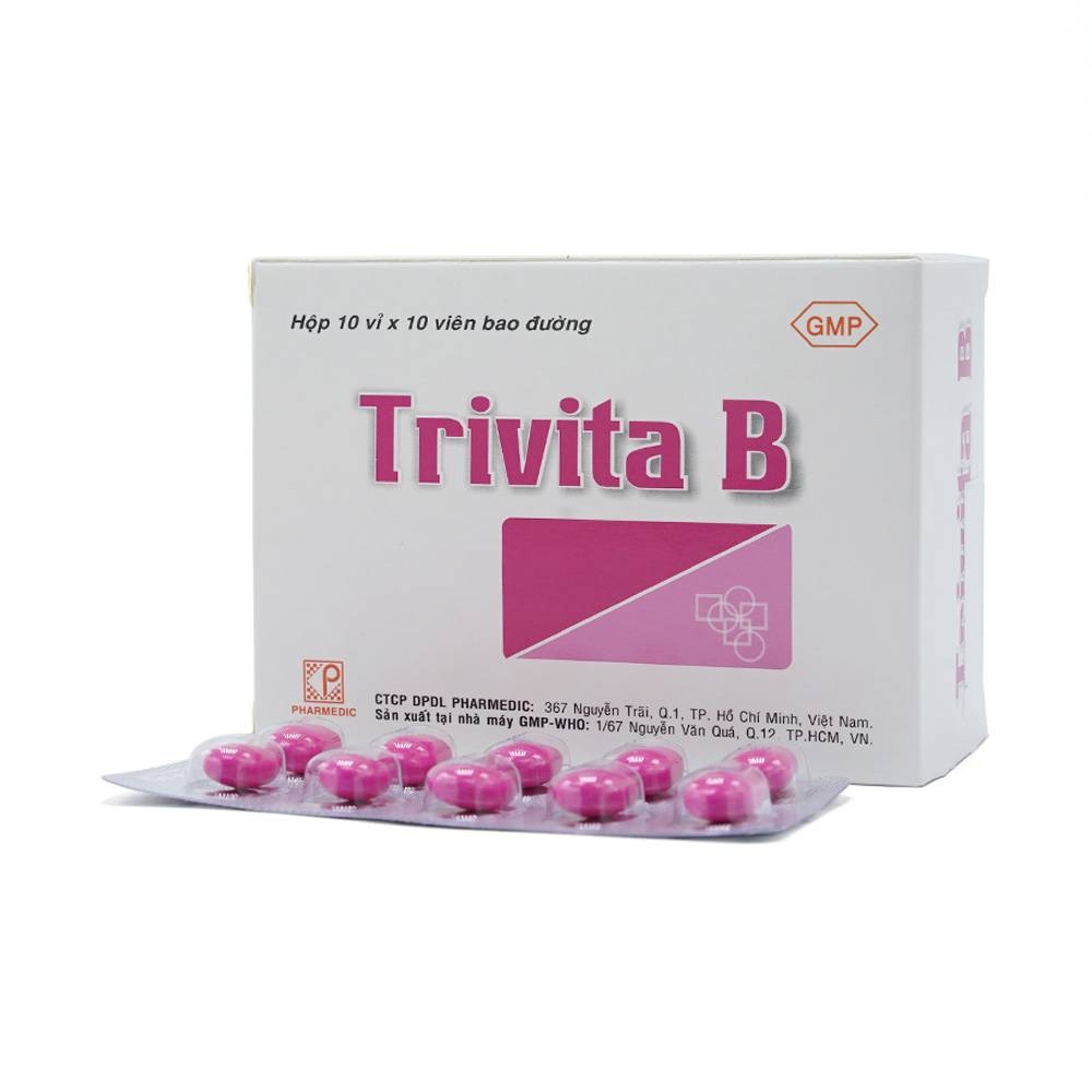 Hình ảnh Thuốc Trivita B Pharmedic điều trị đau nhức thần kinh (10 vỉ x 10 viên)