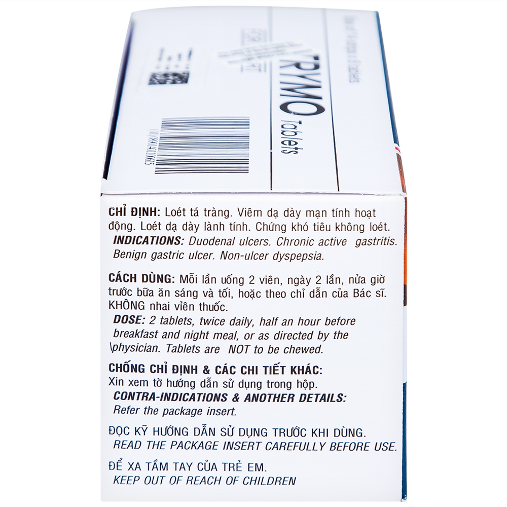 Hình ảnh Thuốc Trymo Raptakos điều trị điều trị loét tá tràng, viêm dạ dày (14 vỉ x 8 viên)