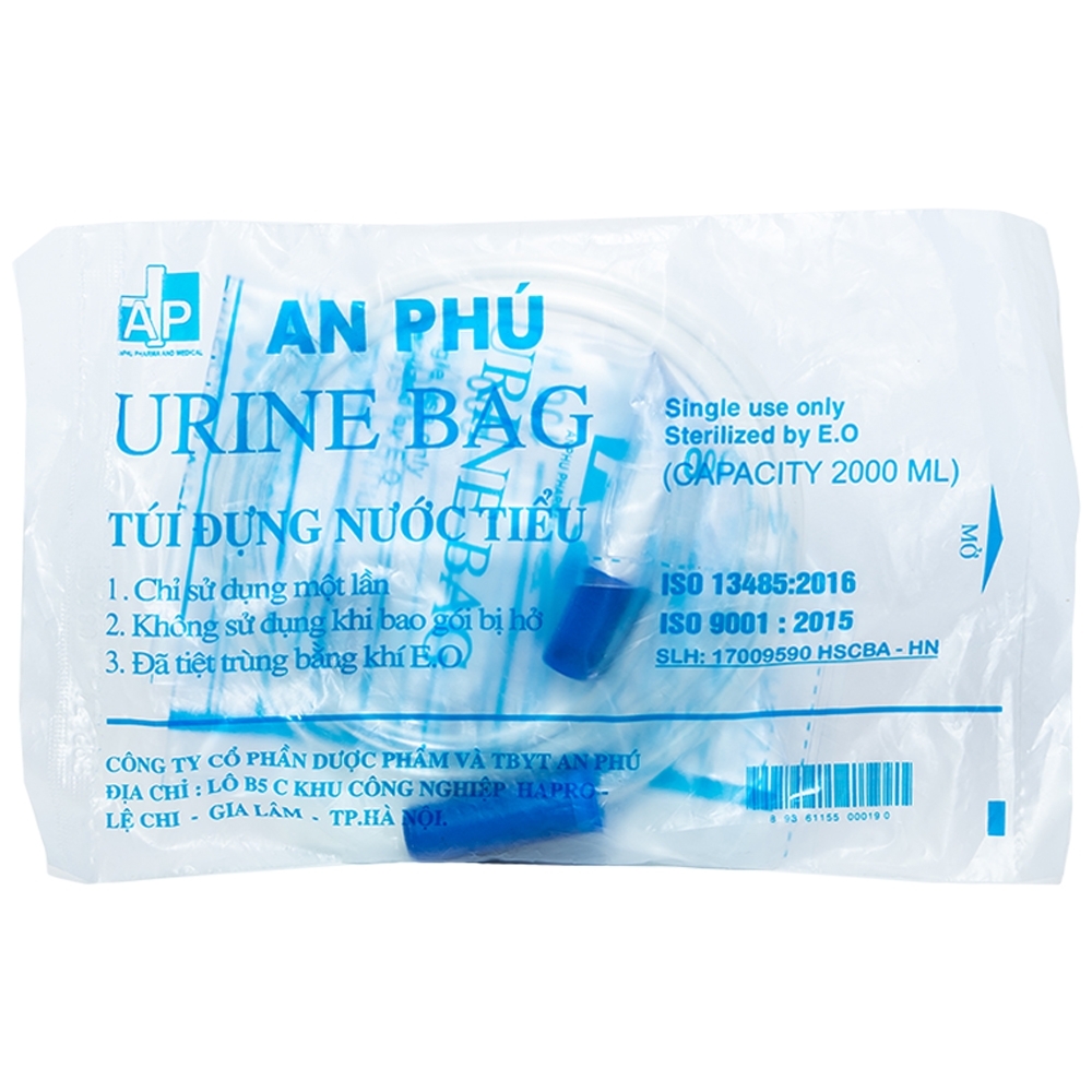Hình ảnh Túi đựng nước tiểu Urine Bag An Phú có van khoá (10 cái)