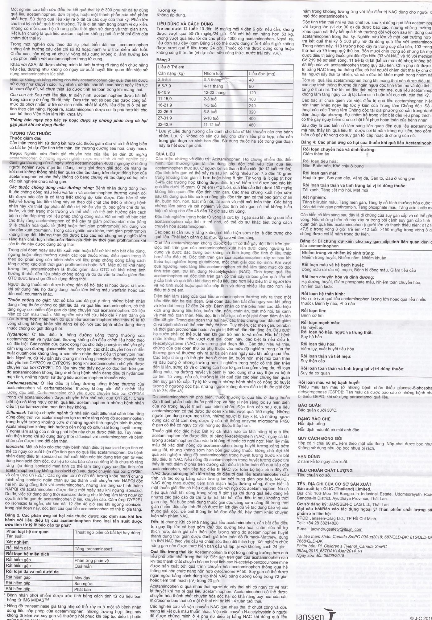 Hình ảnh Siro Tylenol Janssen giảm đau, hạ sốt cho trẻ em (60ml)