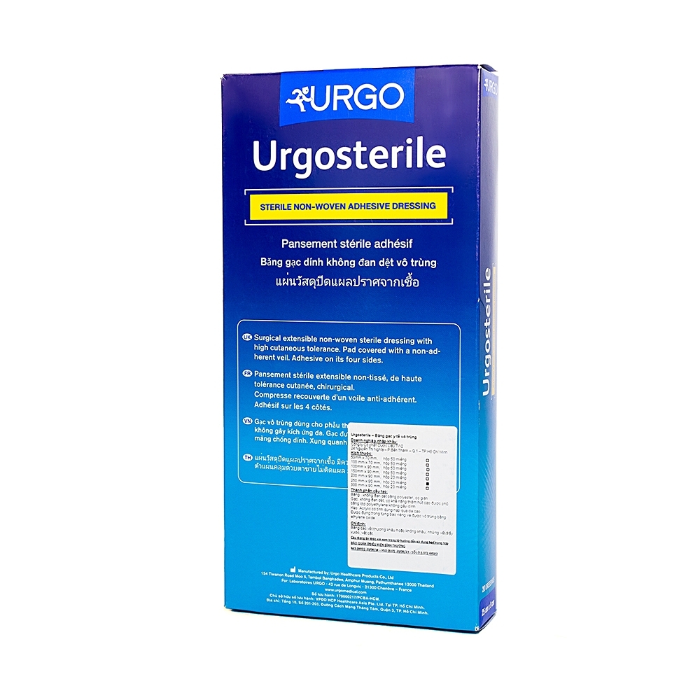 Hình ảnh Băng gạc y tế vô trùng Urgosterile size 25cm x 9cm băng các vết thương khâu, vết trầy xước, vết cắt (20 miếng)