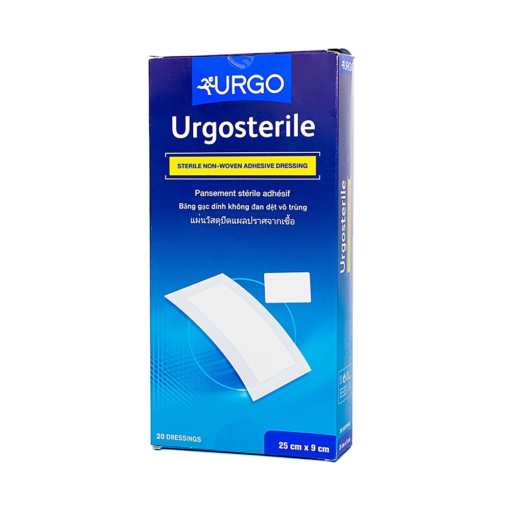 Hình ảnh Băng gạc y tế vô trùng Urgosterile size 25cm x 9cm băng các vết thương khâu, vết trầy xước, vết cắt (20 miếng)