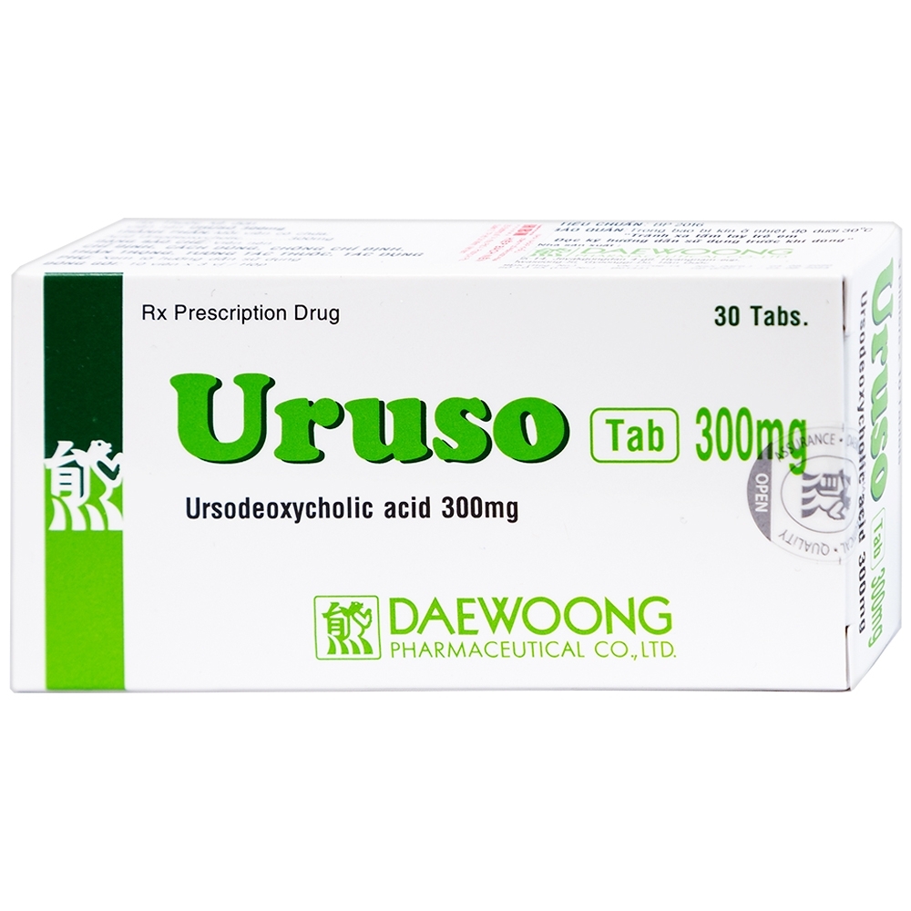 Hình ảnh Thuốc Uruso Tab 300mg Daewoong điều trị sỏi mật (3 vỉ x 10 viên)