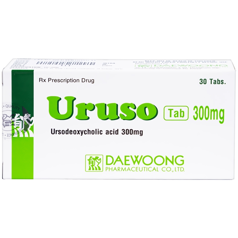Hình ảnh Thuốc Uruso Tab 300mg Daewoong điều trị sỏi mật (3 vỉ x 10 viên)