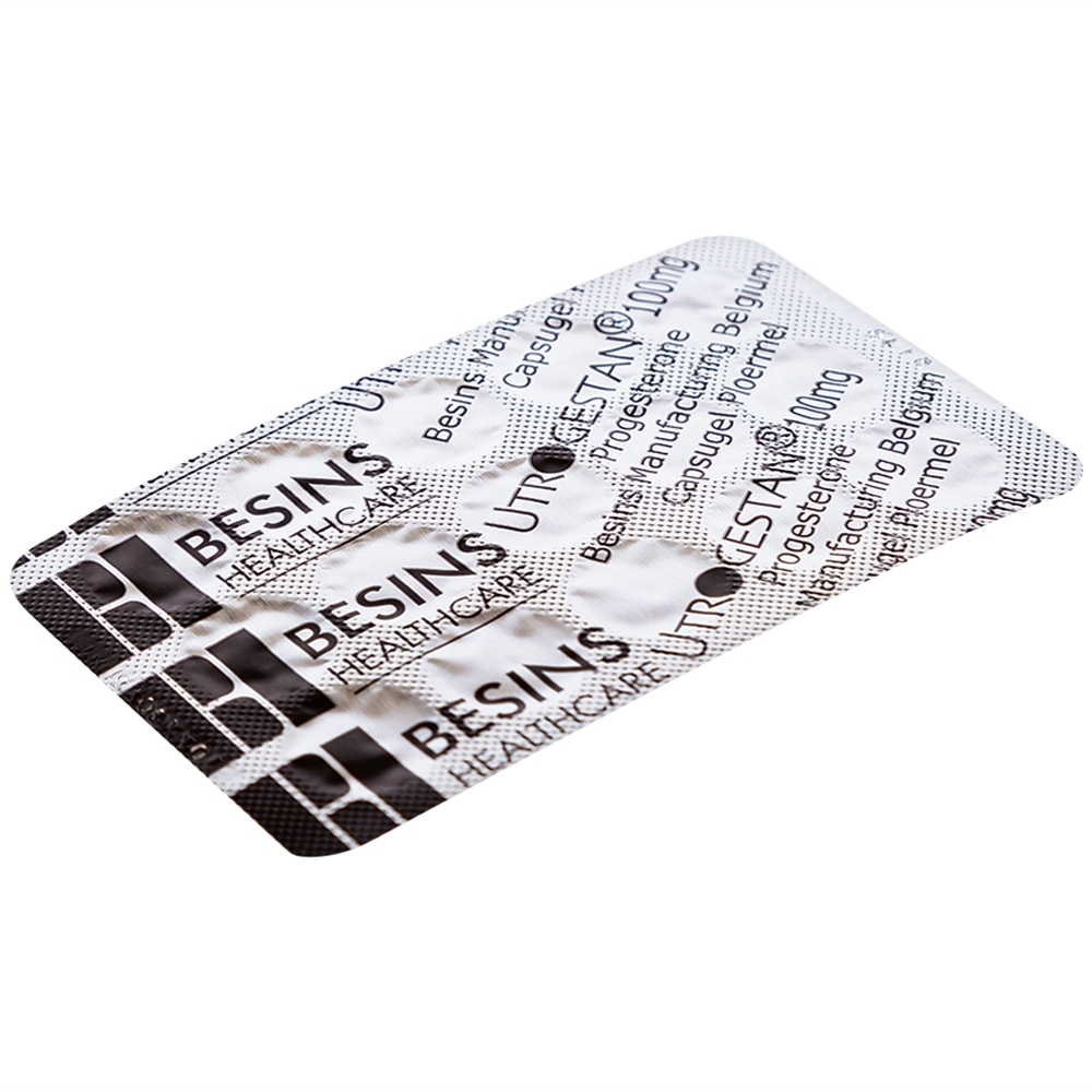 Hình ảnh Thuốc Utrogestan 100mg Besins bổ sung nội tiết tố trong bệnh lý sản phụ khoa (2 vỉ x 15 viên)