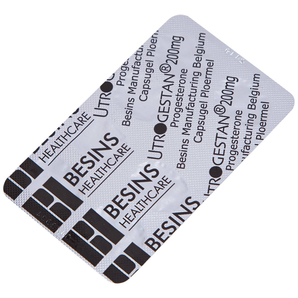 Hình ảnh Thuốc Utrogestan 200mg Besins bổ sung nội tiết tố trong bệnh lý sản phụ khoa (15 viên)