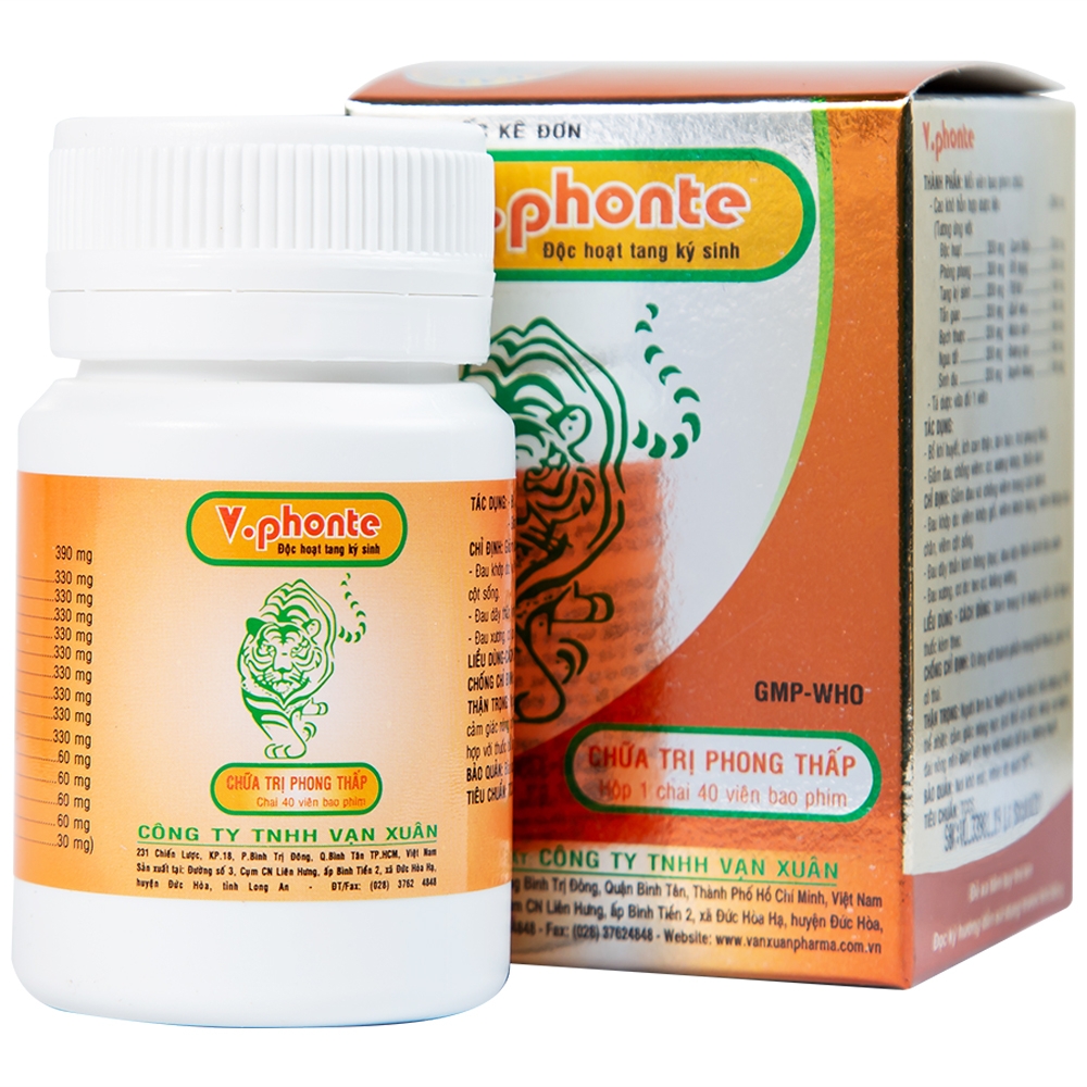 Hình ảnh Thuốc V.phonte Vạn Xuân chữa trị phong thấp (40 viên)