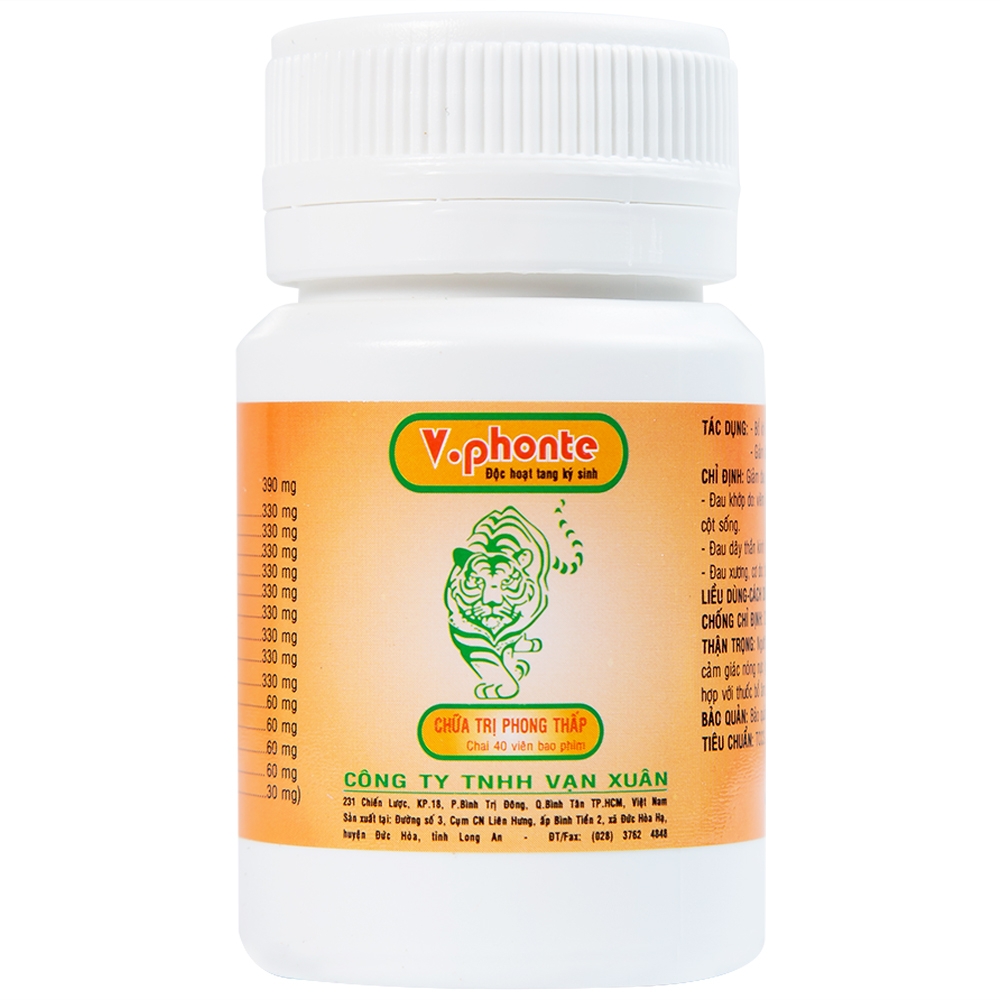 Hình ảnh Thuốc V.phonte Vạn Xuân chữa trị phong thấp (40 viên)