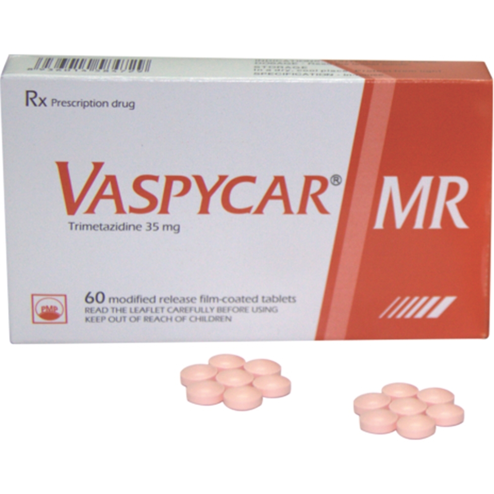Hình ảnh Thuốc Vaspycar MR 35mg Pymepharco điều trị chứng đau thắt ngực ổn định (2 vỉ x 30 viên)