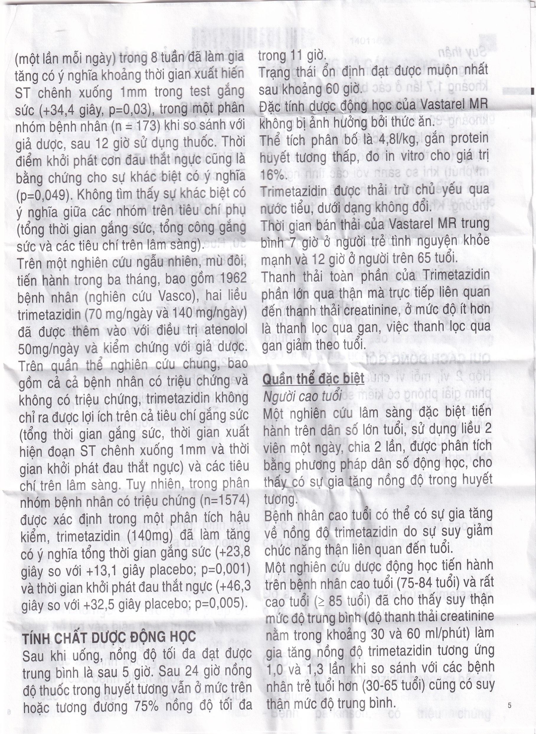 Hình ảnh Thuốc Vastarel MR Servier điều trị đau thắt ngực (2 vỉ x 30 viên)