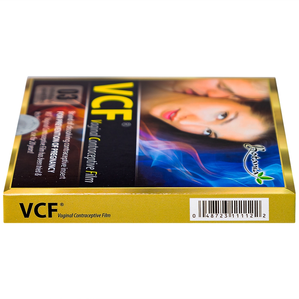 Hình ảnh Màng phim tránh thai VCF Botania có khả năng diệt tinh trùng mỗi lần giao hợp (3 miếng)