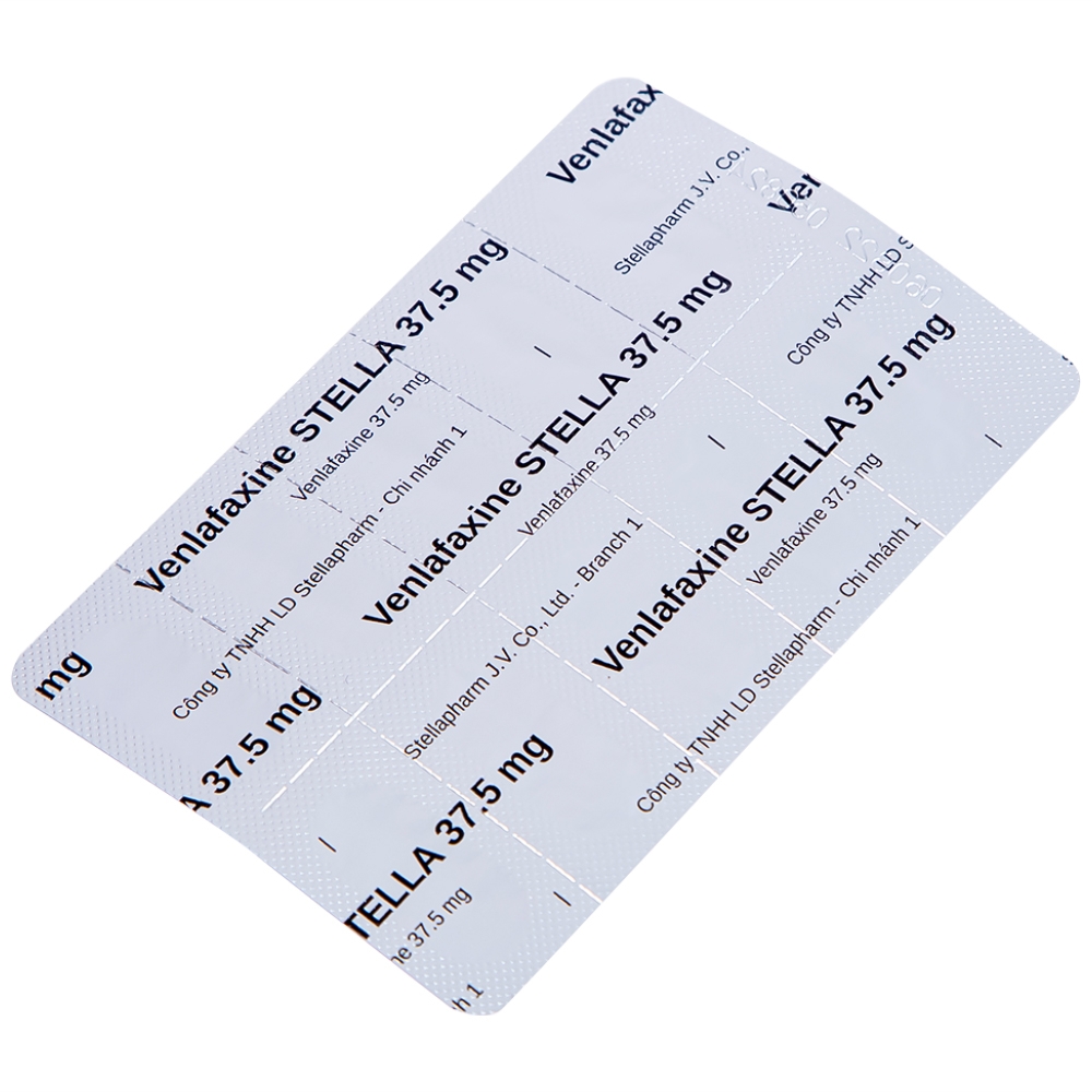 Hình ảnh Thuốc Venlafaxine Stella 37.5mg điều trị các cơn trầm cảm nặng (6 vỉ x 10 viên)