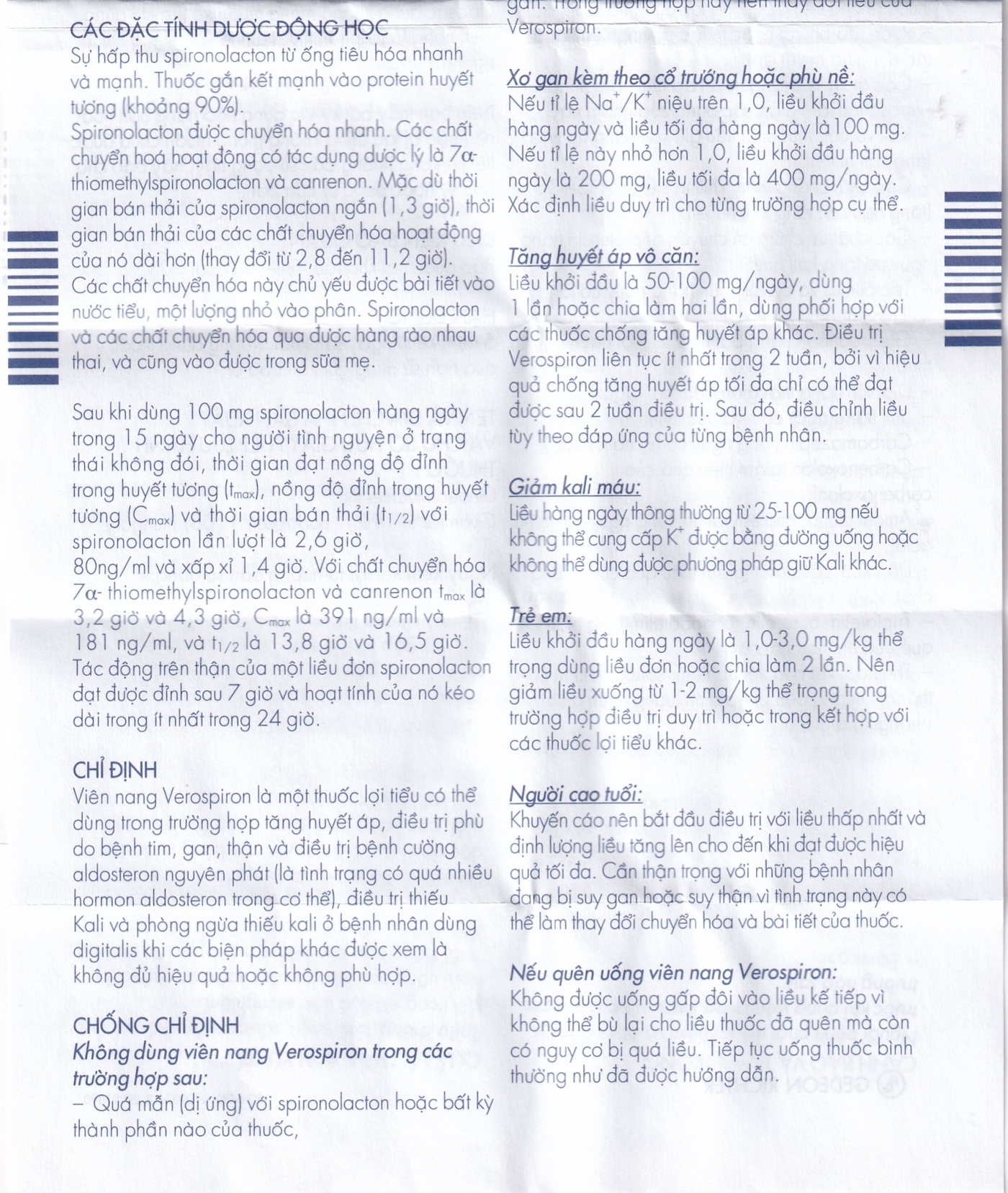 Hình ảnh Thuốc Verospiron 50mg Gedeon điều trị tăng huyết áp (3 vỉ x 10 viên)