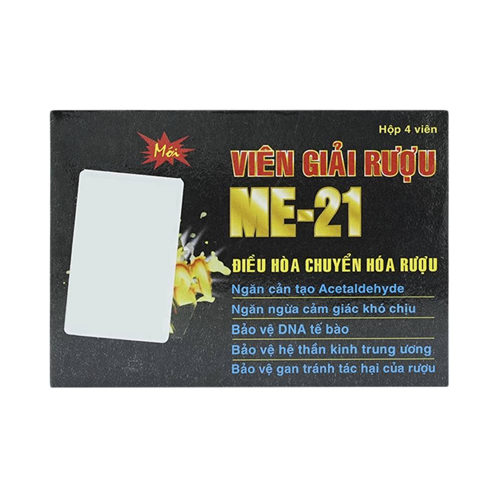 Hình ảnh Viên giải rượu ME-21 Á Châu điều hóa chuyển hóa rượu (1 vỉ x 4 viên)