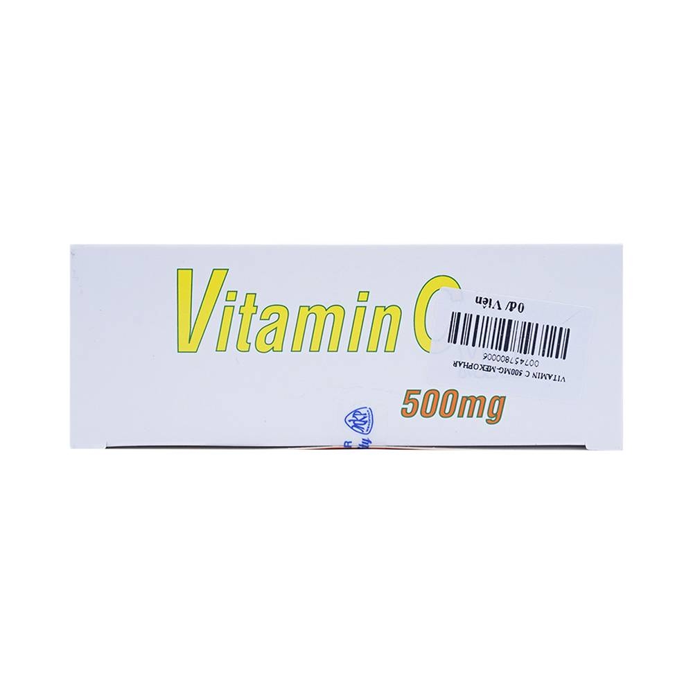 Hình ảnh Thuốc Vitamin C MKP 500mg Mekophar phòng và điều trị bệnh Scorbut (20 vỉ x 10 viên)