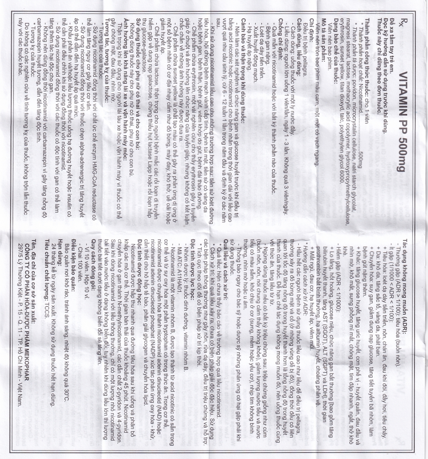 Hình ảnh Thuốc Vitamin C MKP 500mg Mekophar phòng và điều trị bệnh Scorbut (20 vỉ x 10 viên)