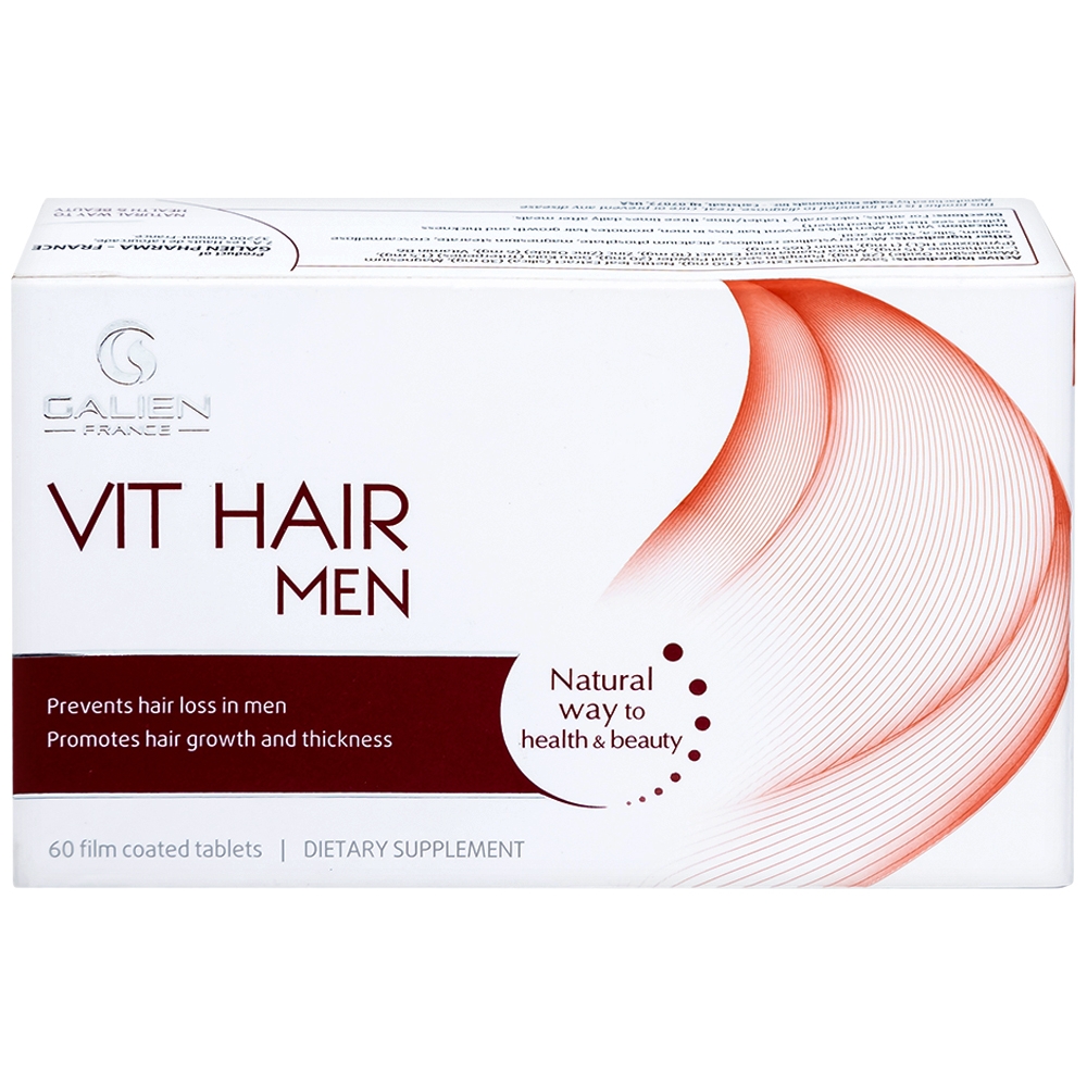 Hình ảnh Viên uống Vit Hair Men Galien hỗ trợ giảm rụng tóc dành cho nam giới (4 vỉ x 15 viên)
