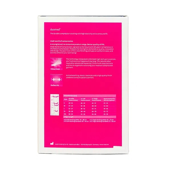 Hình ảnh Vớ đùi y khoa Medi Duomed size M hỗ trợ điều trị giãn tĩnh mạch, phù chân, đau nhức chân (1 đôi)