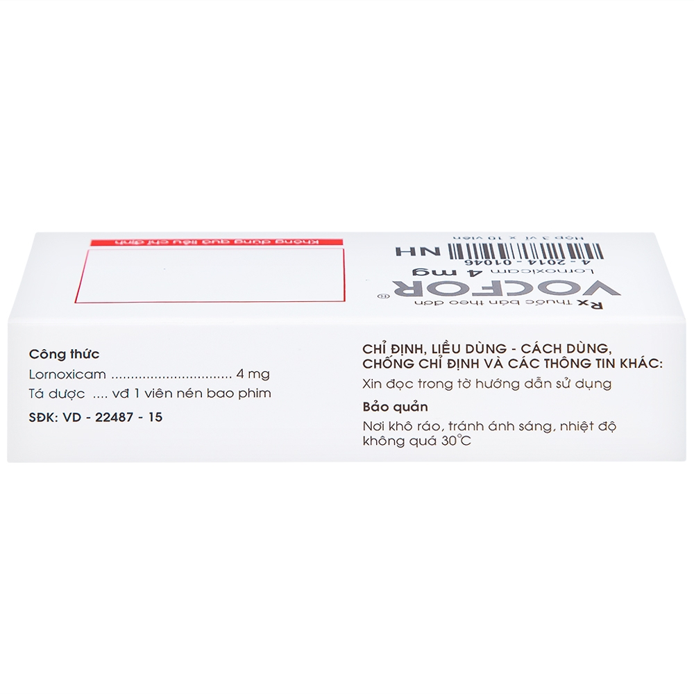 Hình ảnh Thuốc Vocfor 4mg Medisun điều trị đau sau phẫu thuật (3 vỉ x 10 viên)