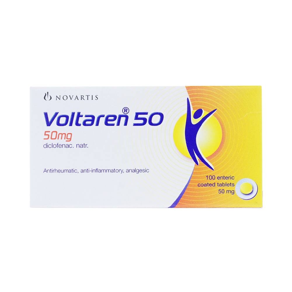 Hình ảnh Thuốc Voltaren 50mg Novartis điều trị viêm và thoái hóa của bệnh thấp khớp (1 vỉ x 5 viên)