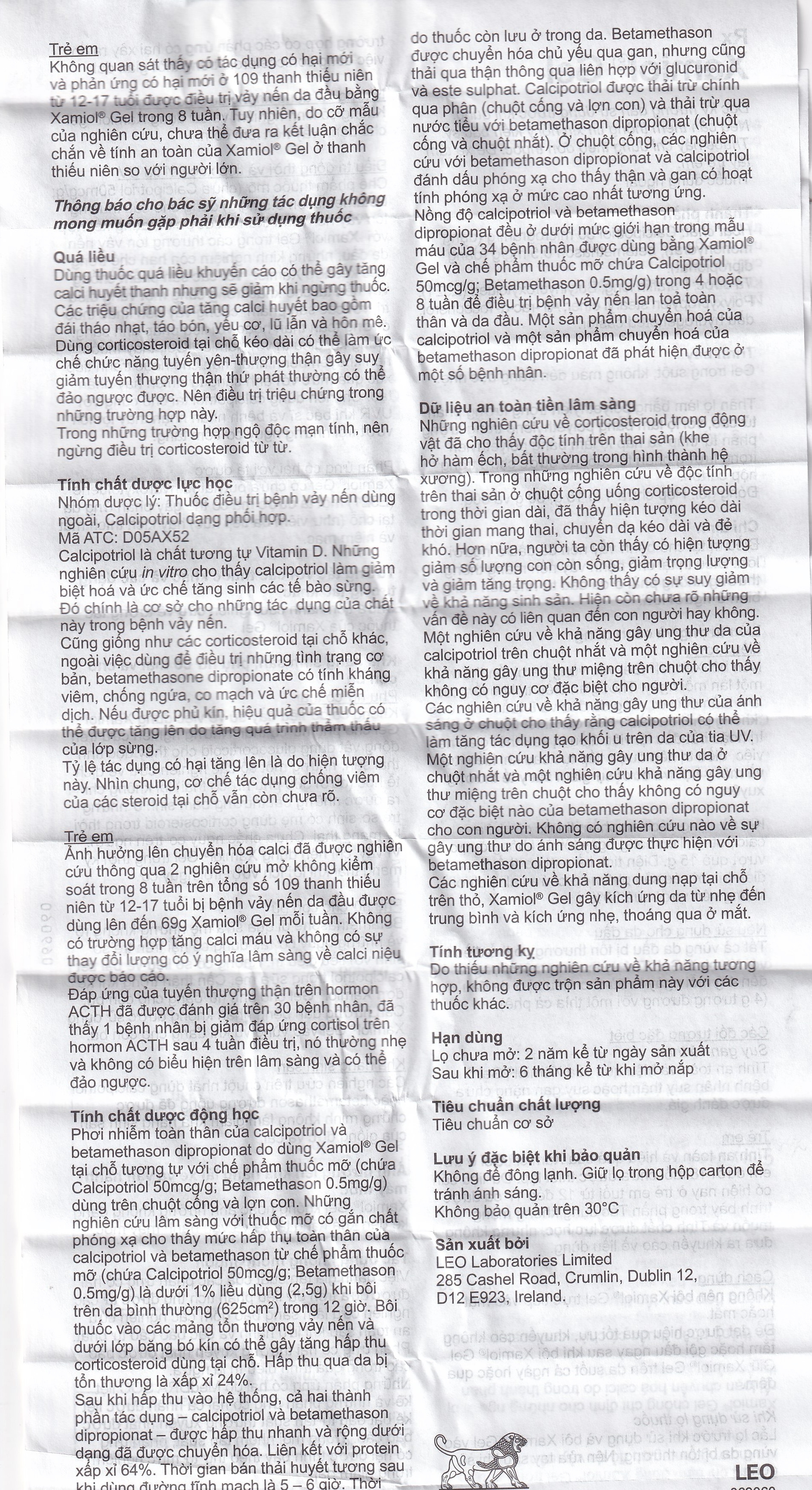 Hình ảnh Gel Xamiol LEO điều trị tại chỗ bệnh vẩy nến da đầu (15g)