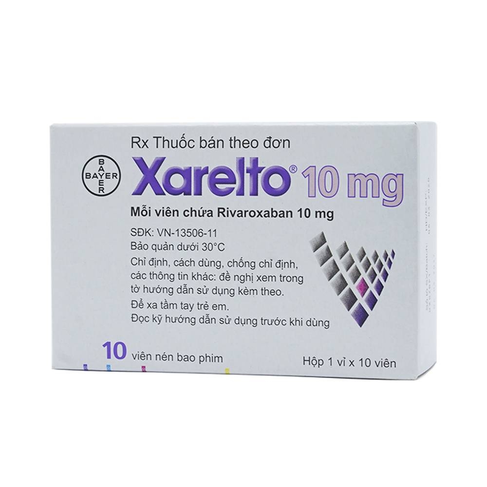 Hình ảnh Thuốc Xarelto 10mg Bayer phòng ngừa thuyên tắc huyết khối tĩnh mạch (1 vỉ x 10 viên)