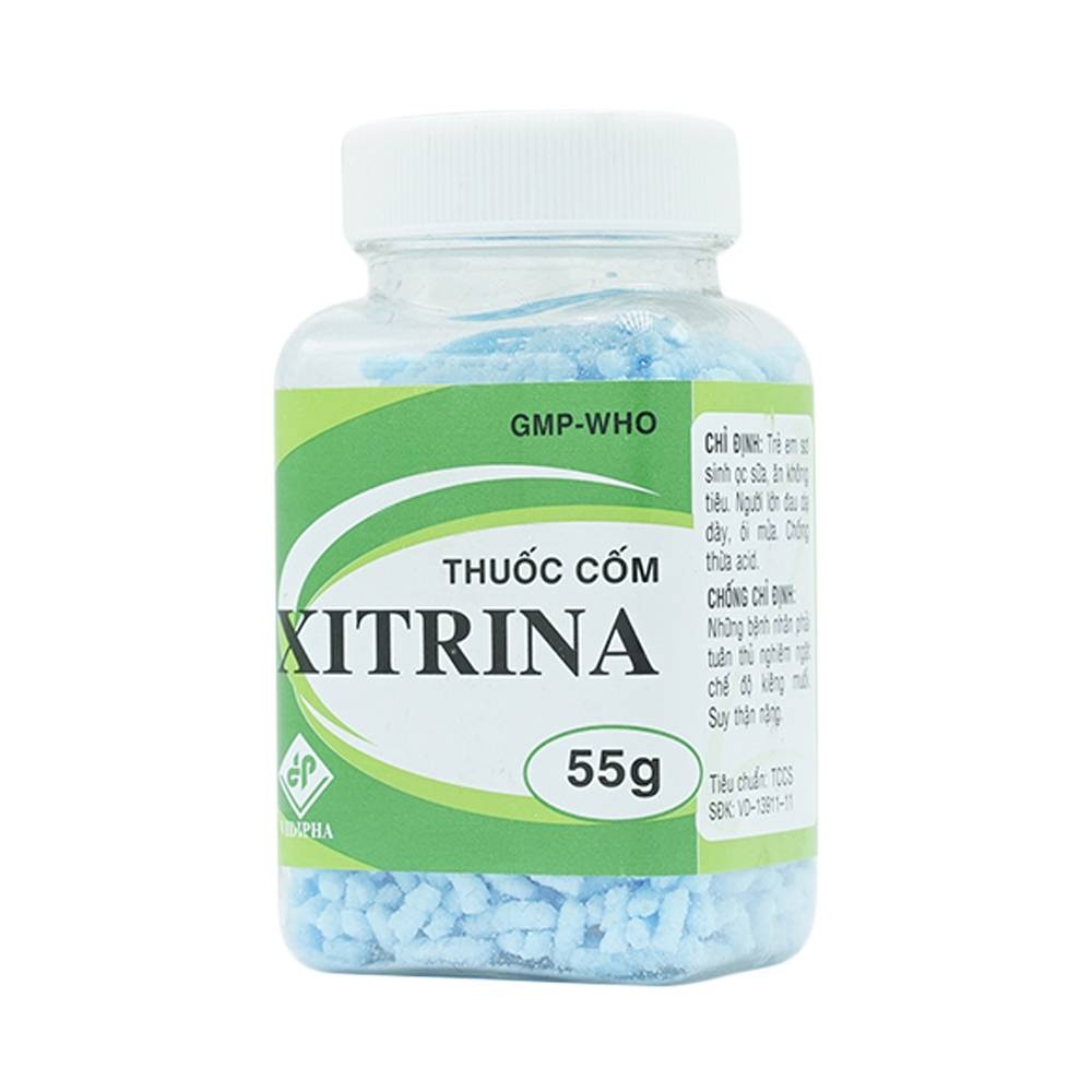 Hình ảnh Thuốc cốm Xitrina Vidipha dùng cho ăn không tiêu, đau dạ dày, ói mửa (55g)