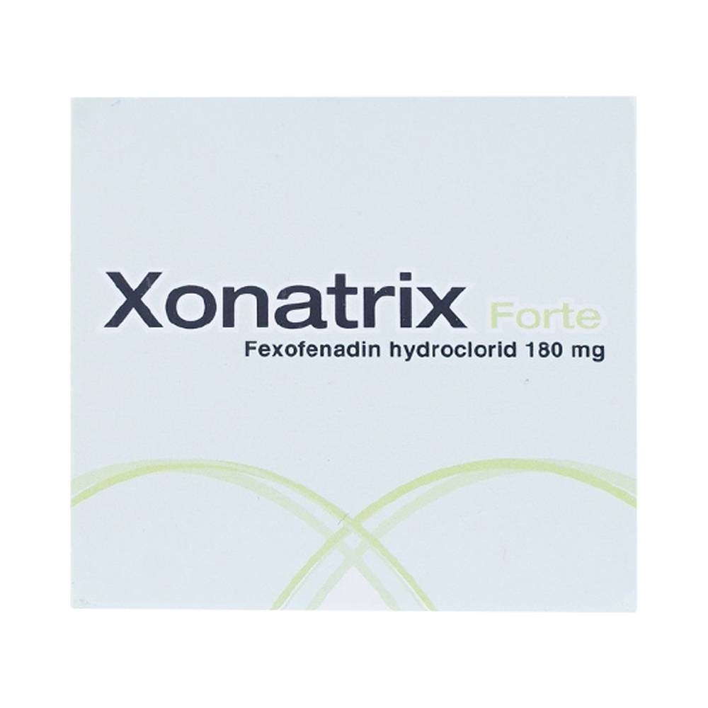 Hình ảnh Thuốc Xonatrix Forte 180mg DaviPharm điều trị triệu chứng viêm mũi dị ứng theo mùa (10 vỉ x 10 viên) 