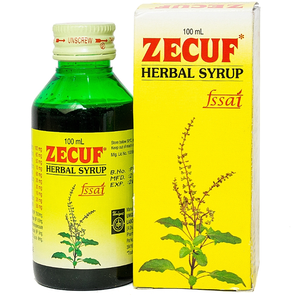 Hình ảnh Siro Zecuf Herbal Syrup hỗ trợ bổ phế, giảm ho, làm dịu mát cổ họng (100ml)