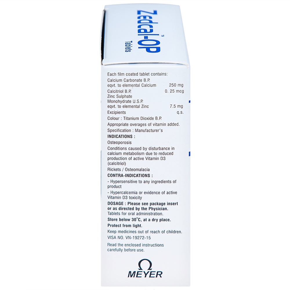 Hình ảnh Thuốc Zedcal-OP Meyer điều trị loãng xương (5 vỉ x 6 viên)