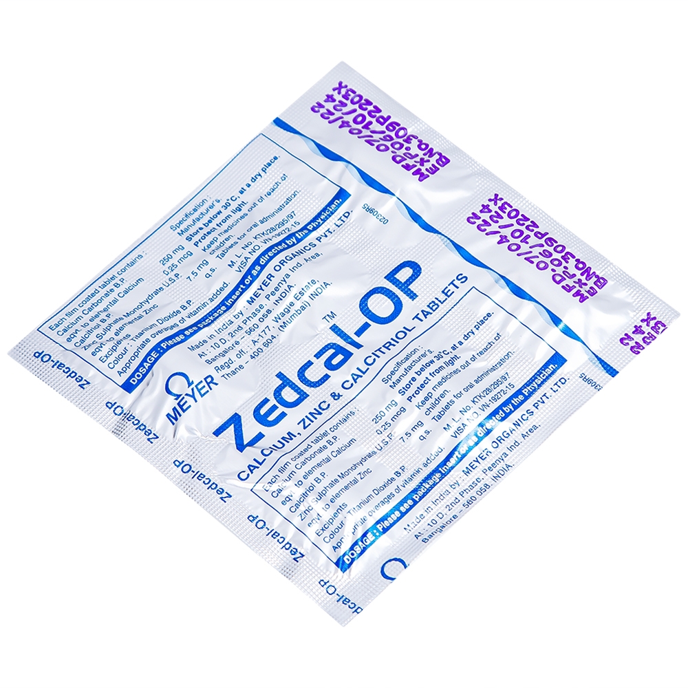 Hình ảnh Thuốc Zedcal-OP Meyer điều trị loãng xương (5 vỉ x 6 viên)