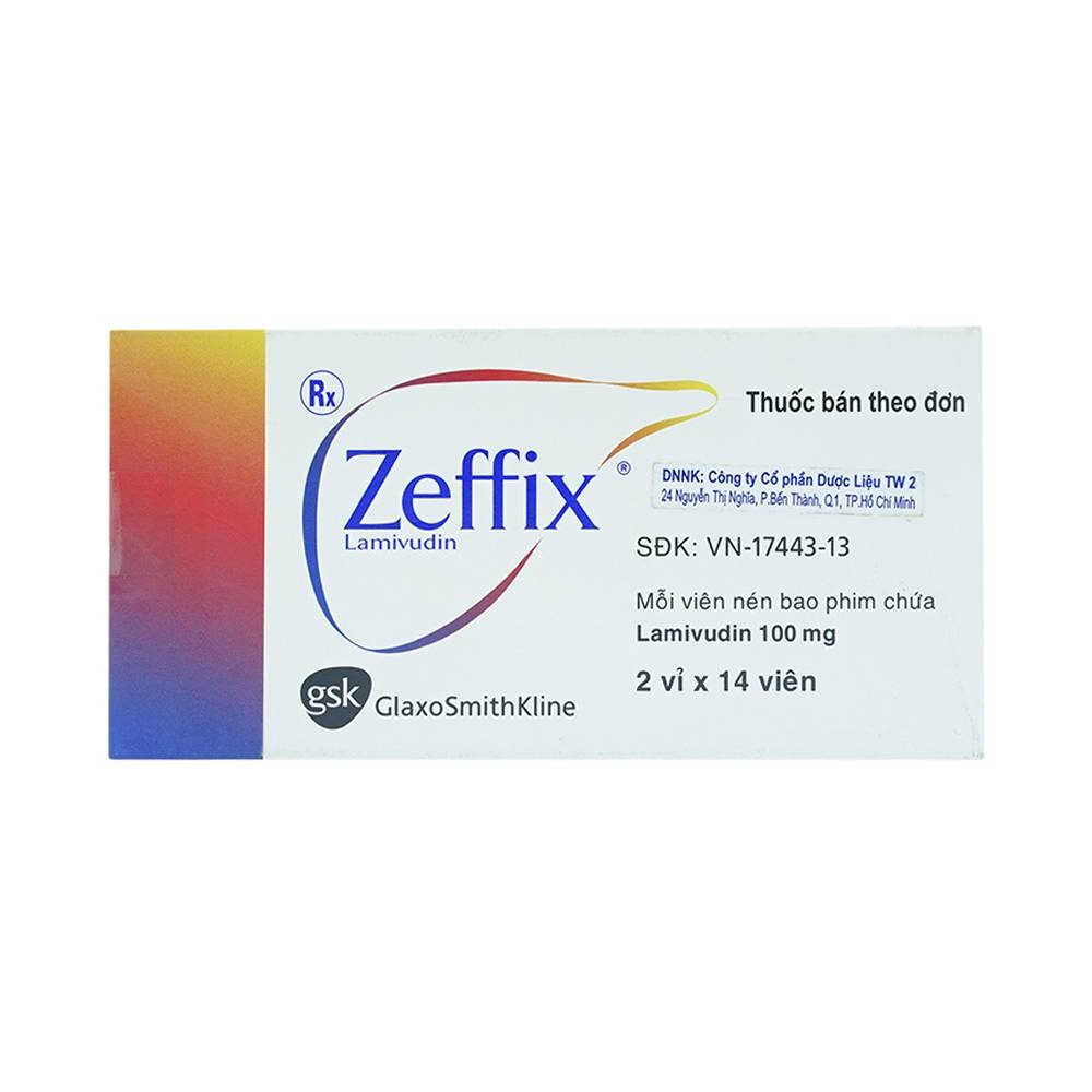 Hình ảnh Thuốc Zeffix GSK điều trị viêm gan B mạn tính (2 vỉ x 14 viên)