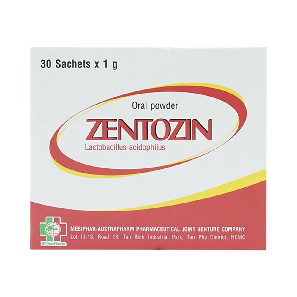 Hình ảnh Thuốc bột uống Zentozin Mebiphar điều trị tiêu chảy (30 gói x 1g)