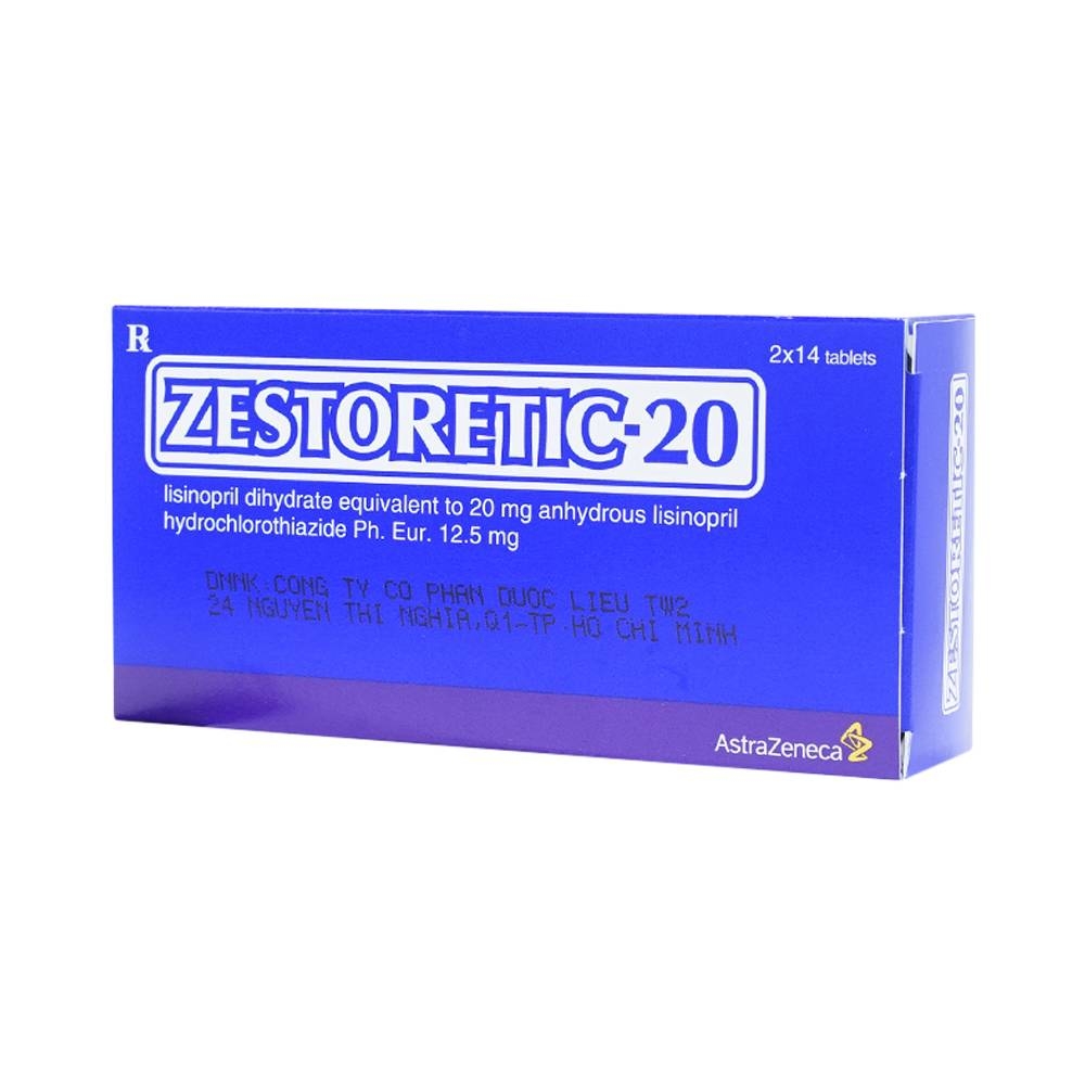 Hình ảnh Thuốc Zestoretic-20 AstraZeneca điều trị tăng huyết áp nguyên phát (2 vỉ x 14 viên)