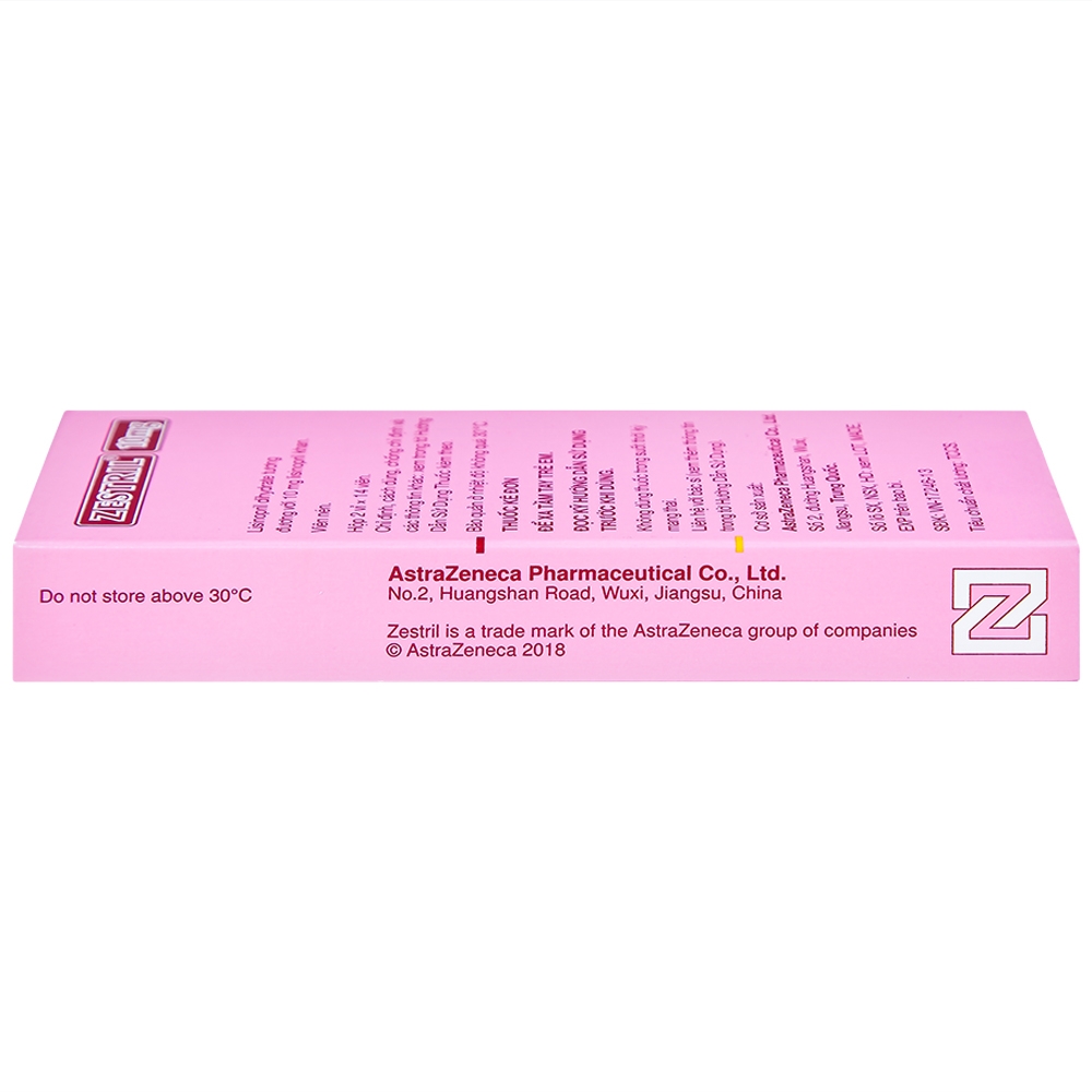 Hình ảnh Thuốc Zestril 10mg AstraZeneca điều trị tăng huyết áp, suy tim (2 vỉ x 14 viên)