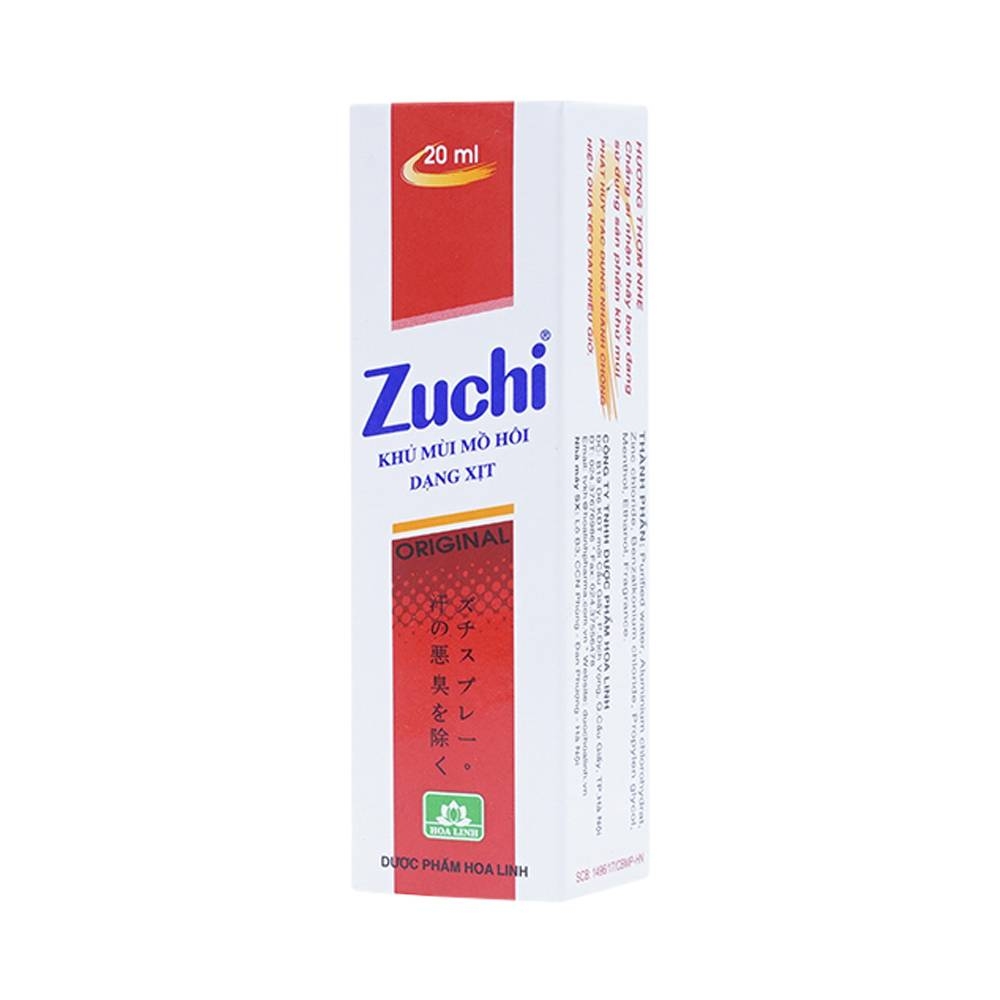 Hình ảnh Chai xịt Zuchi Hoa Linh khử mùi hôi cơ thể (20ml)