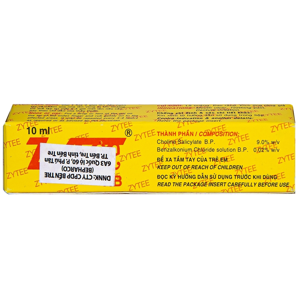 Hình ảnh Gel Zytee RB Raptakos sát trùng giảm đau (10ml)