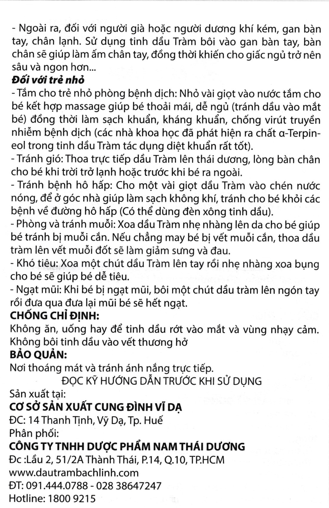 Hình ảnh Tinh dầu tràm Bách Linh giữ ấm cơ thể, giảm ngạt mũi, ho, cảm lạnh (50ml)