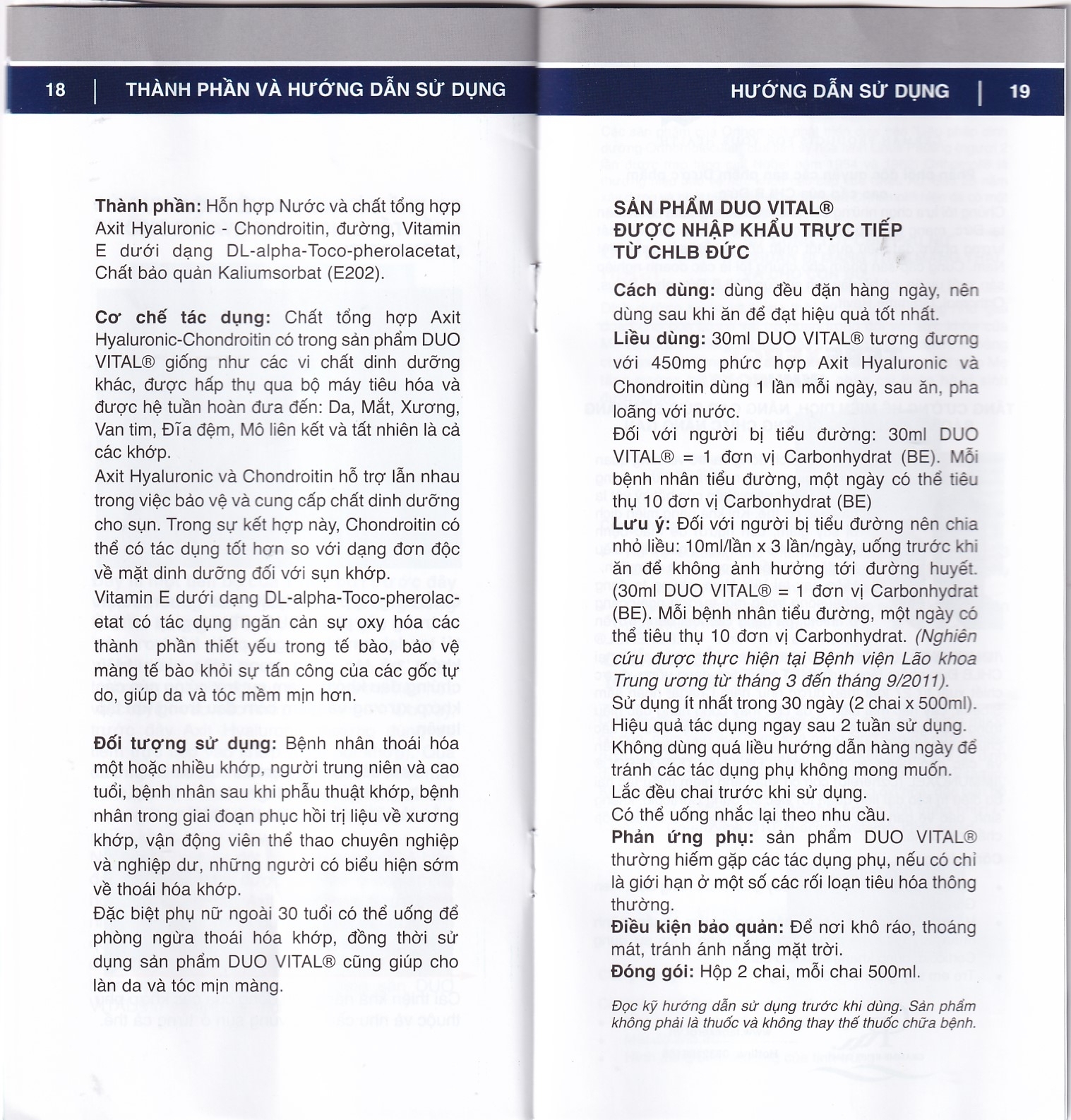 Hình ảnh Dung dịch Duo Vital 500ml Gramme Revit giảm đau nhức khớp, thoái hoá khớp