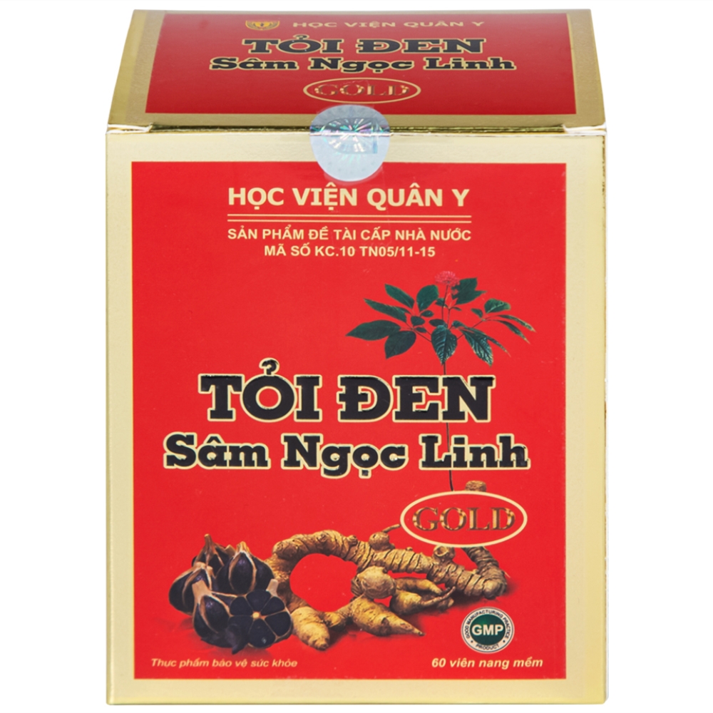 Hình ảnh Viên uống Tỏi đen Sâm Ngọc Linh Học Viện Quân Y hỗ trợ tăng cường sức khỏe, chống oxy hóa (60 viên)