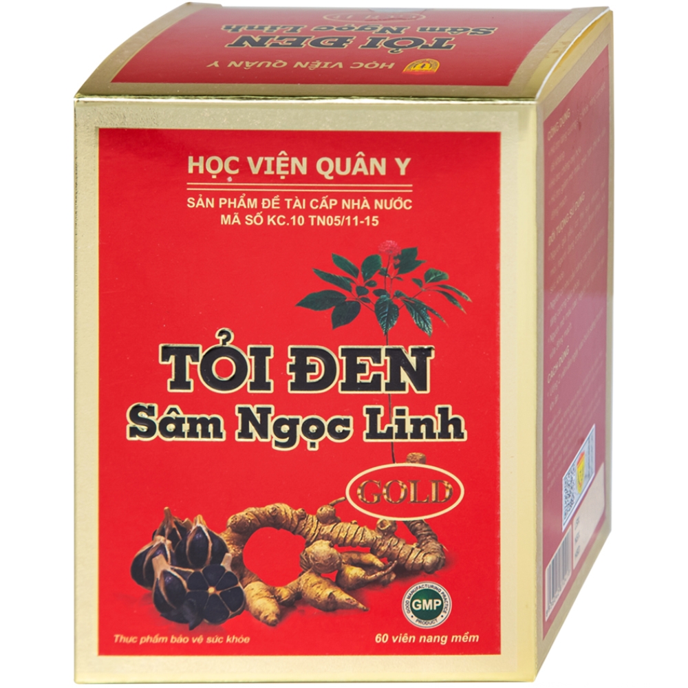 Hình ảnh Viên uống Tỏi đen Sâm Ngọc Linh Học Viện Quân Y hỗ trợ tăng cường sức khỏe, chống oxy hóa (60 viên)