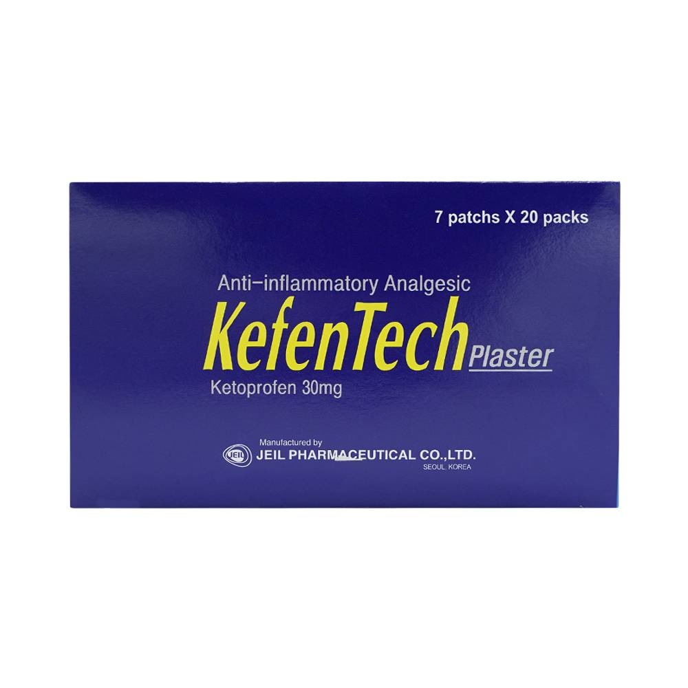 Hình ảnh Cao dán KefenTech Plaster Jeil kháng viêm, giảm đau viêm khớp, viêm bao gân, đau cơ (20 gói)
