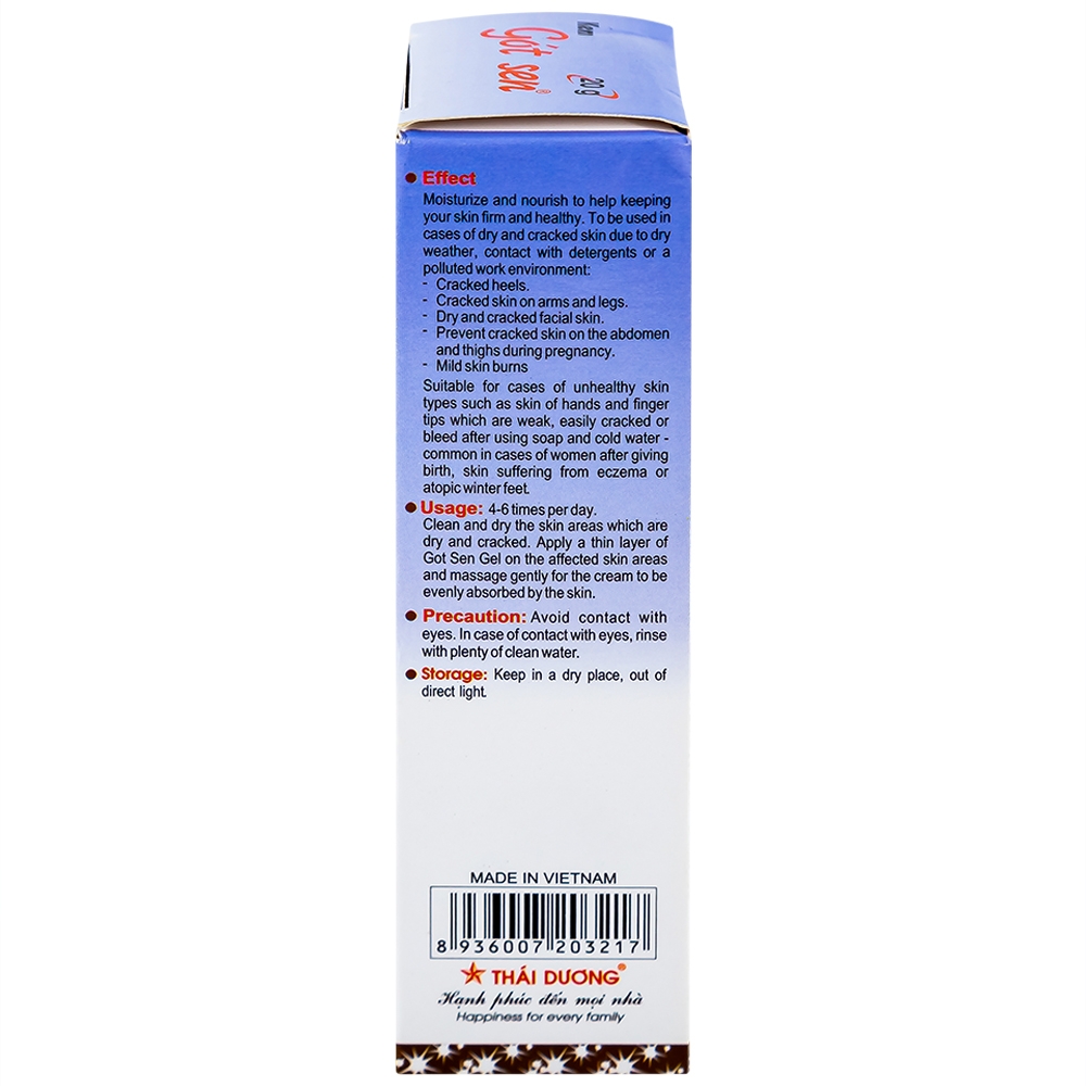 Hình ảnh Kem Gót Sen Thái Dương giữ ẩm, dưỡng da dành cho da khô nứt nẻ (20g)