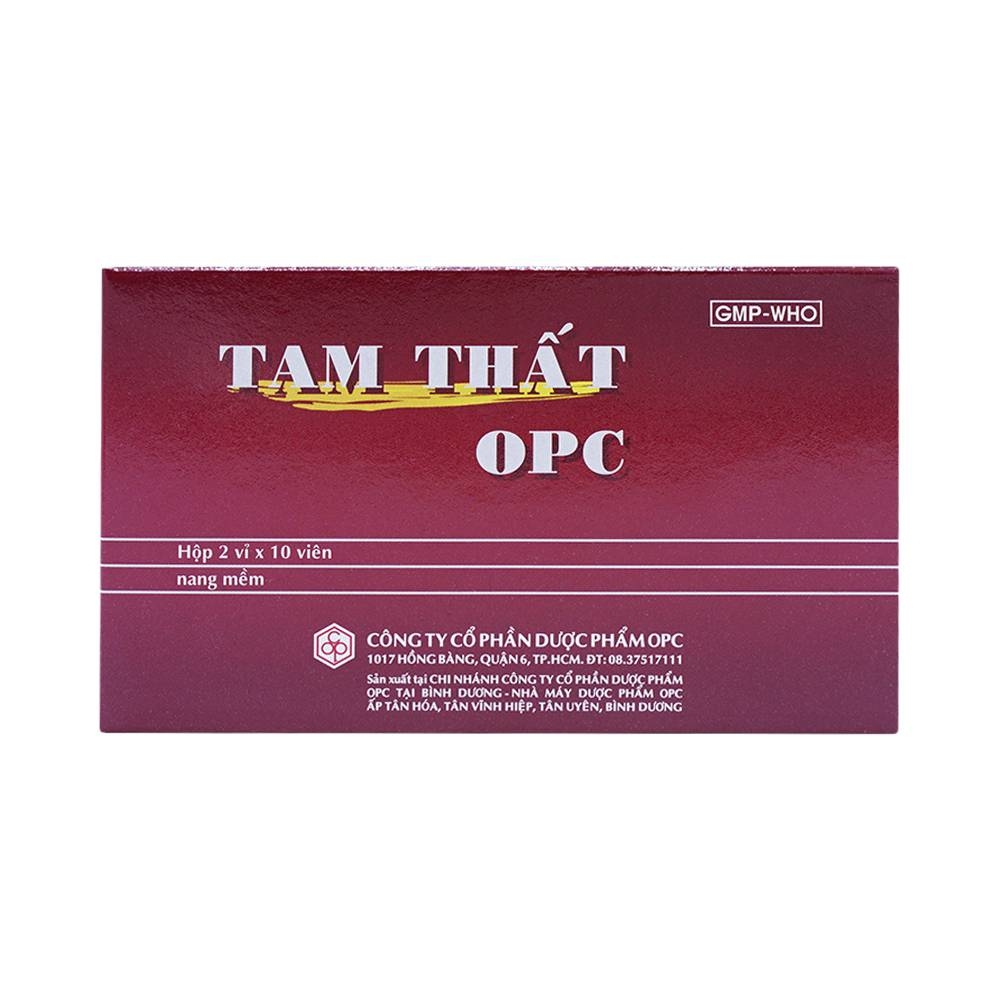 Hình ảnh Thuốc Tam Thất OPC điều trị các chứng xuất huyết (2 vỉ x 10 viên)