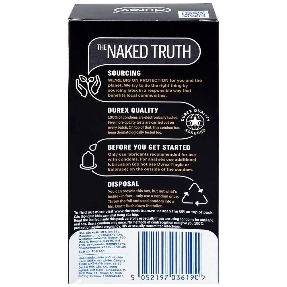 Hình ảnh Bao cao su Durex Kingtex ôm sát, vừa vặn (49mm - 12 cái)