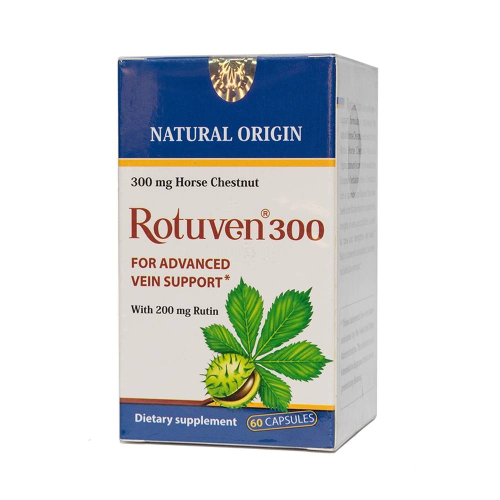 Hình ảnh Viên uống Rotuven 300 Garden State Nutritionals điều trị suy giãn tĩnh mạch chân (60 viên)
